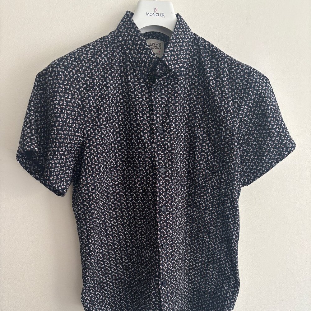 Naked + Famous Short Sleeve Floral Spring Flower Shirt- Small/ Medium